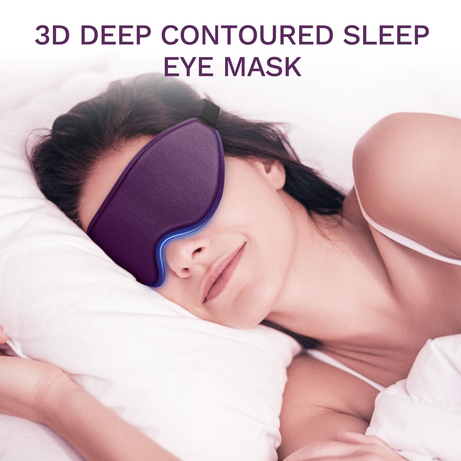 FlyCoco purple sleep mask for relaxing evenings at home or travel.