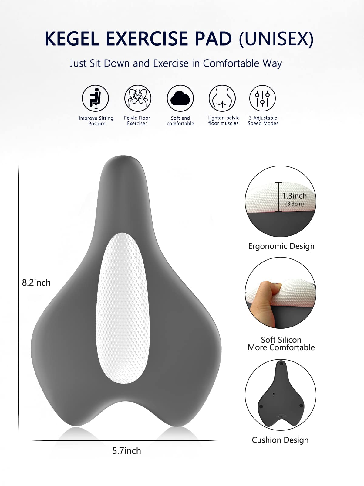 FLYING CHICKEN kegel exercise pad close-up highlights cushioned surface for pelvic training.