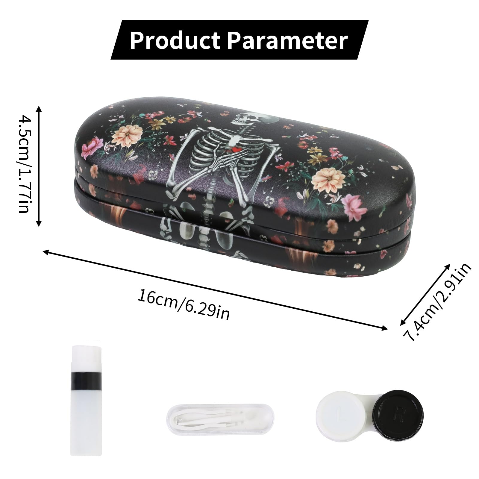FlyingMage built-in mirror aids lens insertion and removal during travel