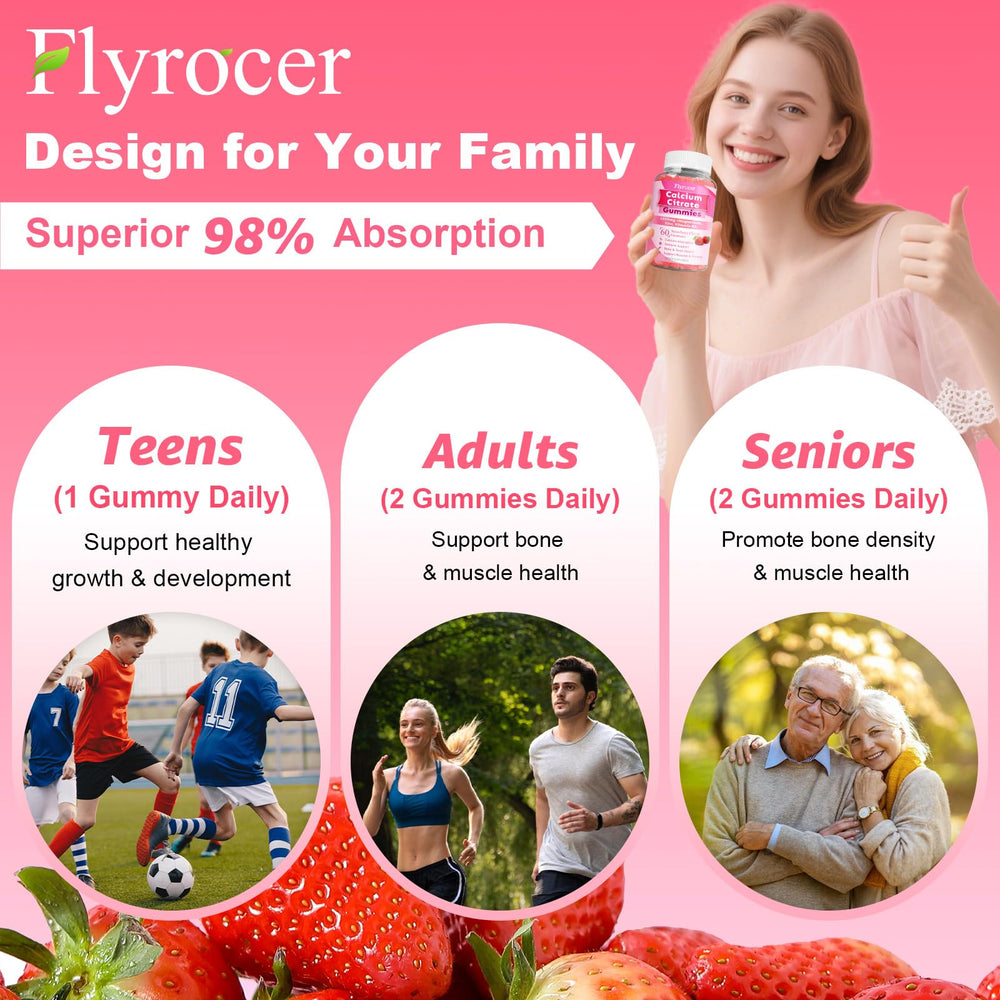 Flyrocer nutrition facts panel reveals calcium citrate content and ingredients
