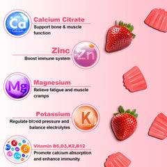 Flyrocer Calcium Citrate Gummies serving demonstrates convenient daily chew for wellness