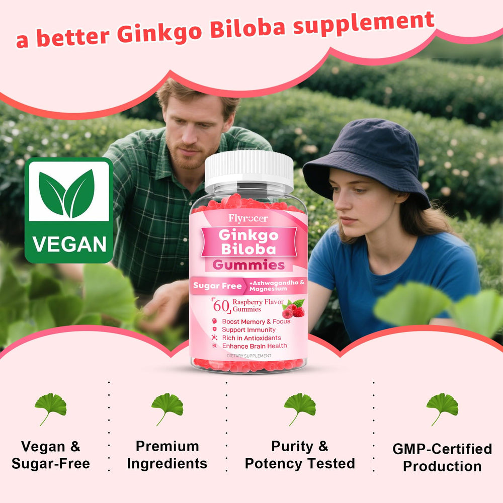 Kids-friendly Flyrocer Ginkgo Biloba Gummies during study sessions