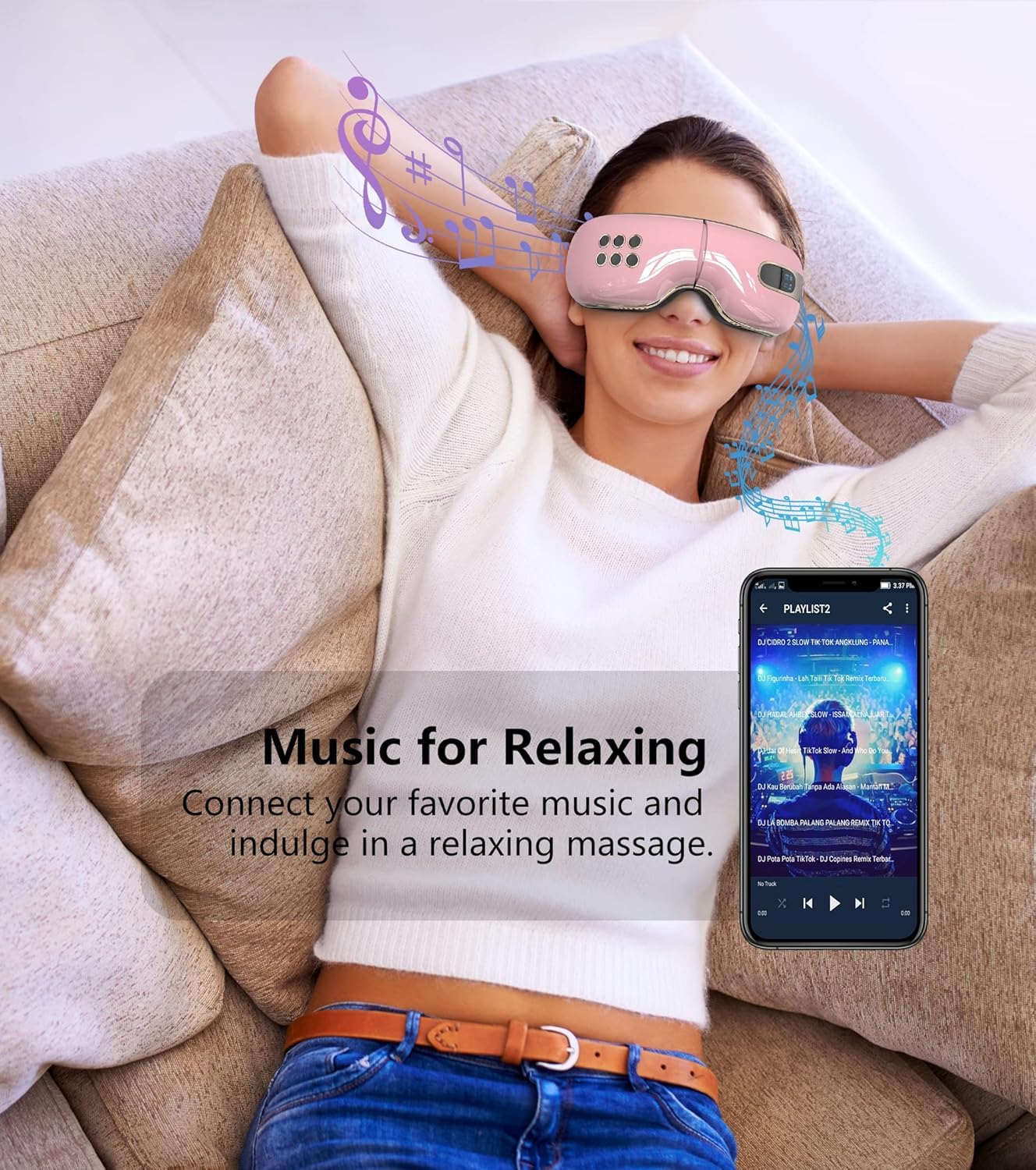 fmlave eye massager carrying bag included for travel readiness