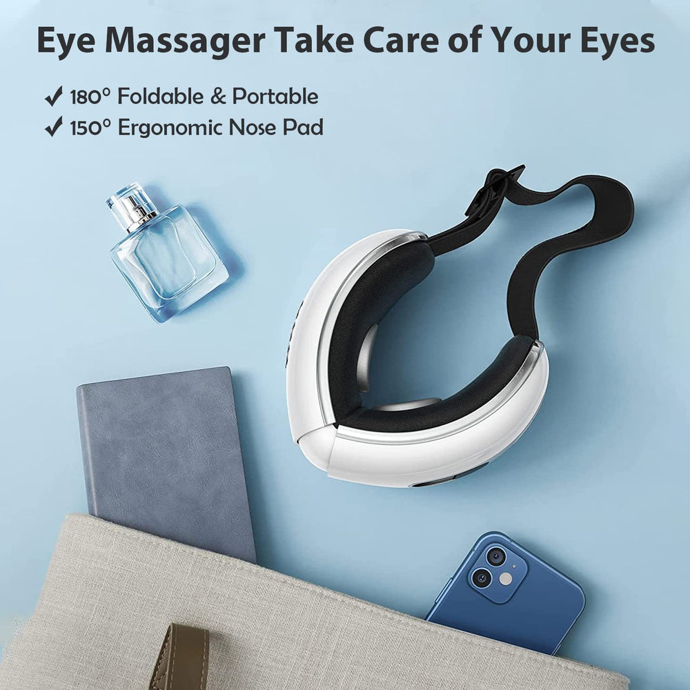 fmlave eye massager folds 180 degrees, ideal for travel