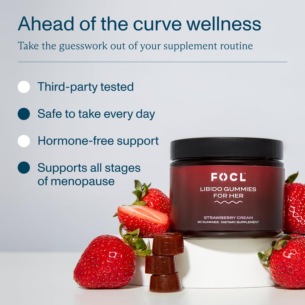FOCL nutrition facts panel on back for clear dosage.