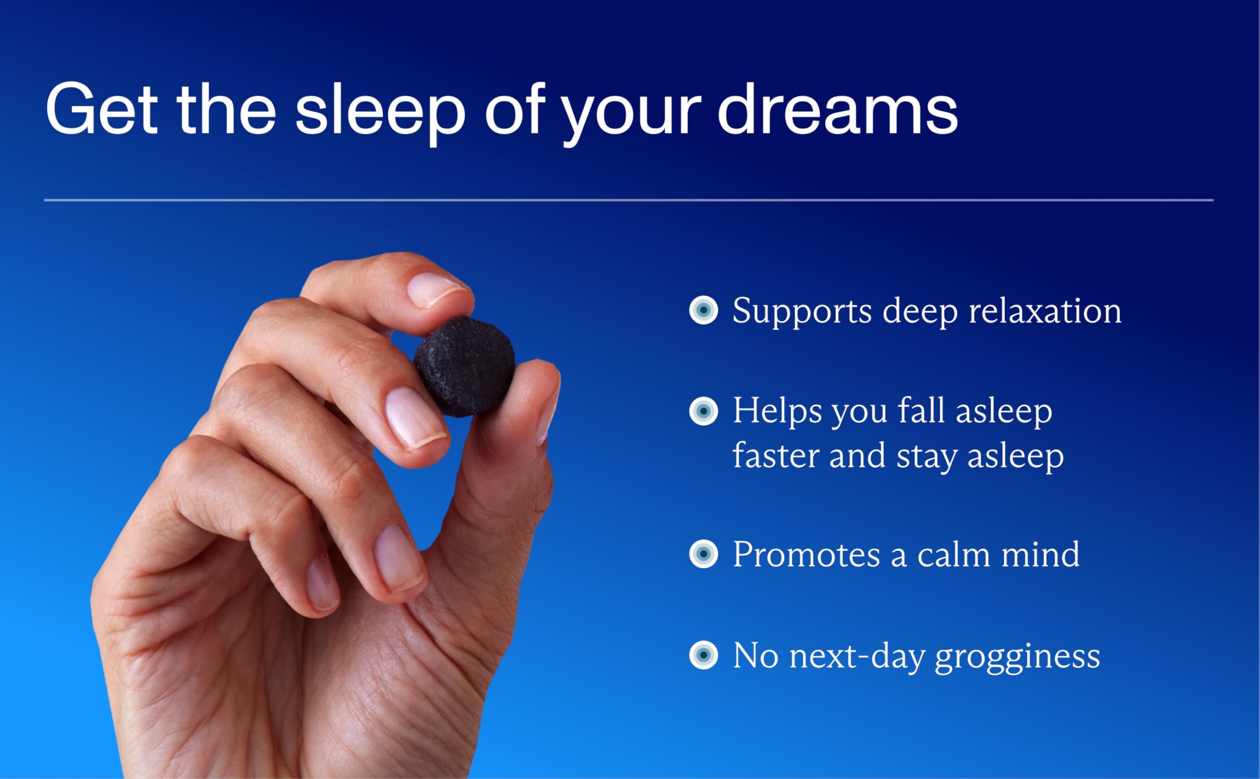 FOCL Sleep Gummies on nightstand evoke a calm bedtime ritual