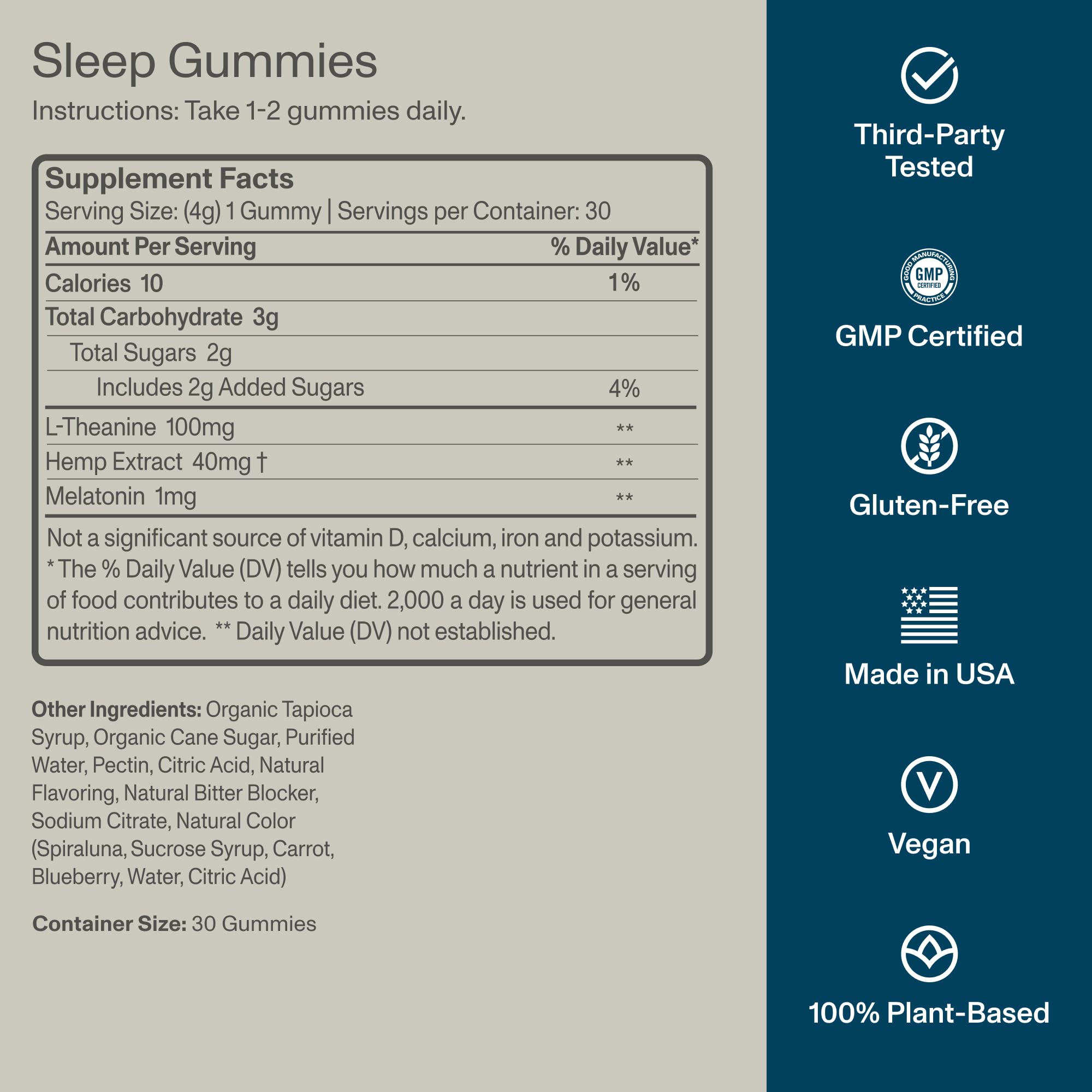 FOCL Sleep Gummies non habit forming formula label signals safe use