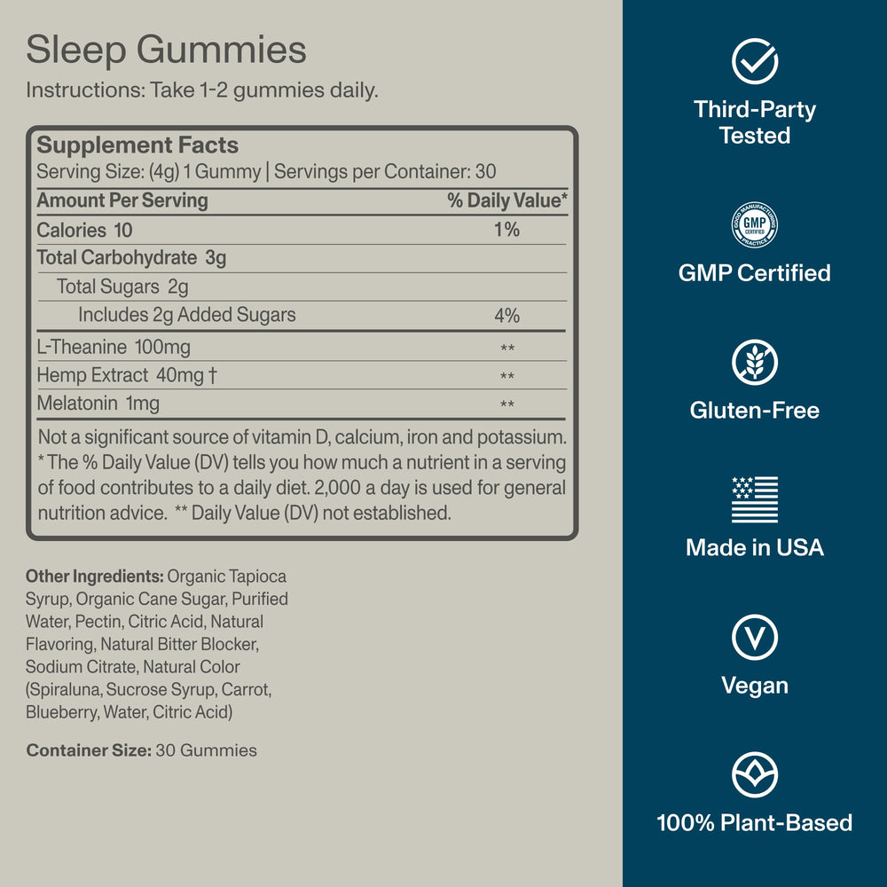 FOCL Sleep Gummies non habit forming formula label signals safe use