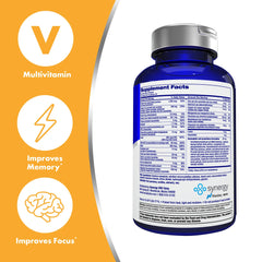 Focus Factor bottle pour shot suggesting easy daily supplement routine.