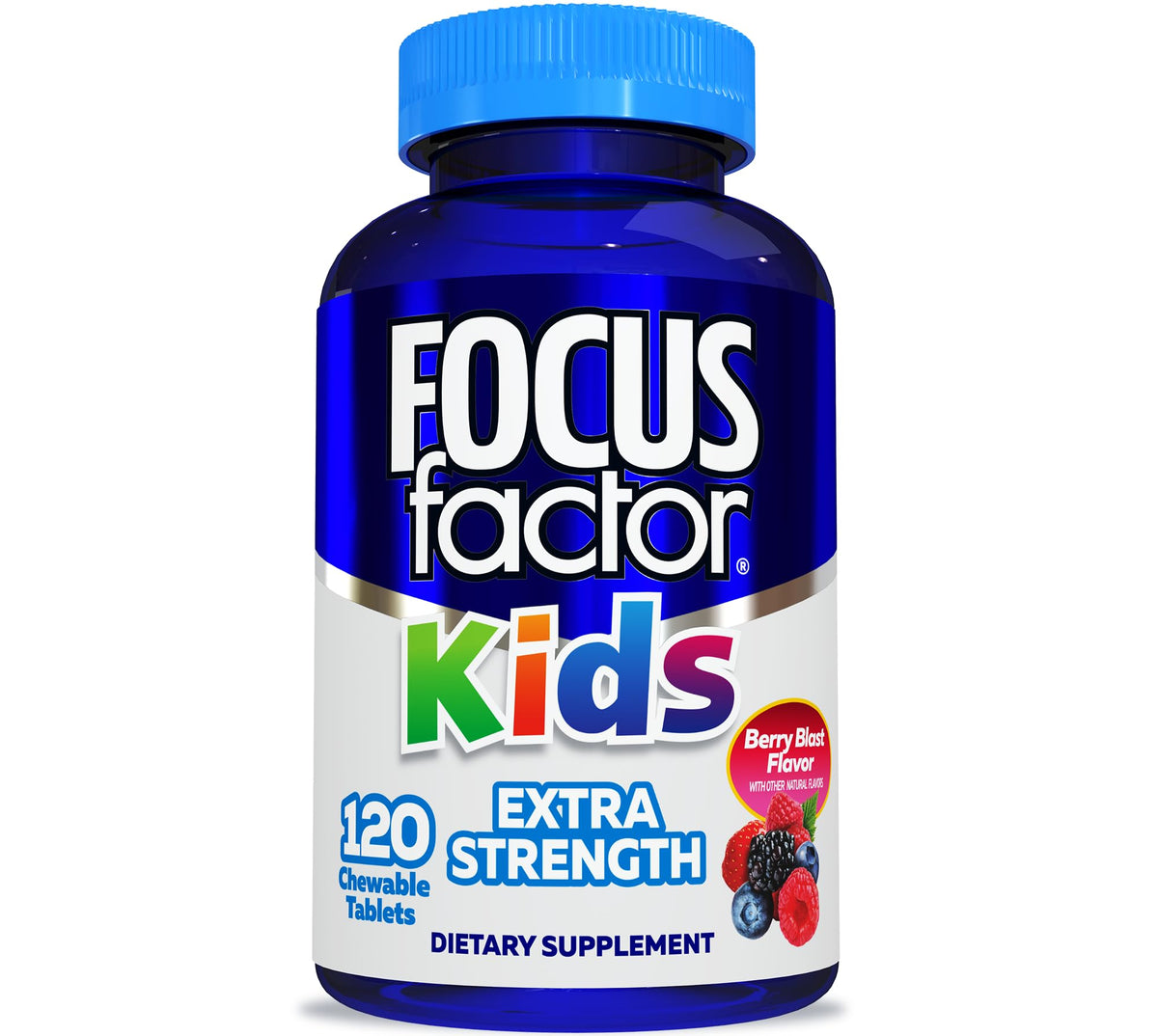 Focus Factor Kids chewables Berry Blast flavor for daily brain support