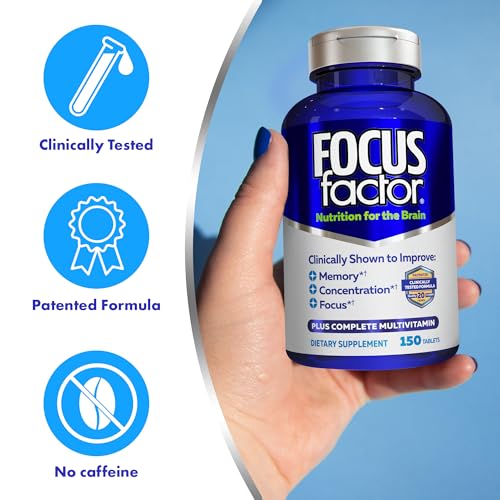Capsules close-up showing easy daily supplementation with Focus Factor.