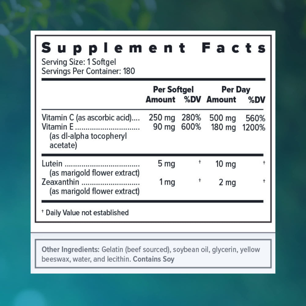 Focus Vision Supplements lutein and zeaxanthin-rich AREDS2 ingredients support macular health