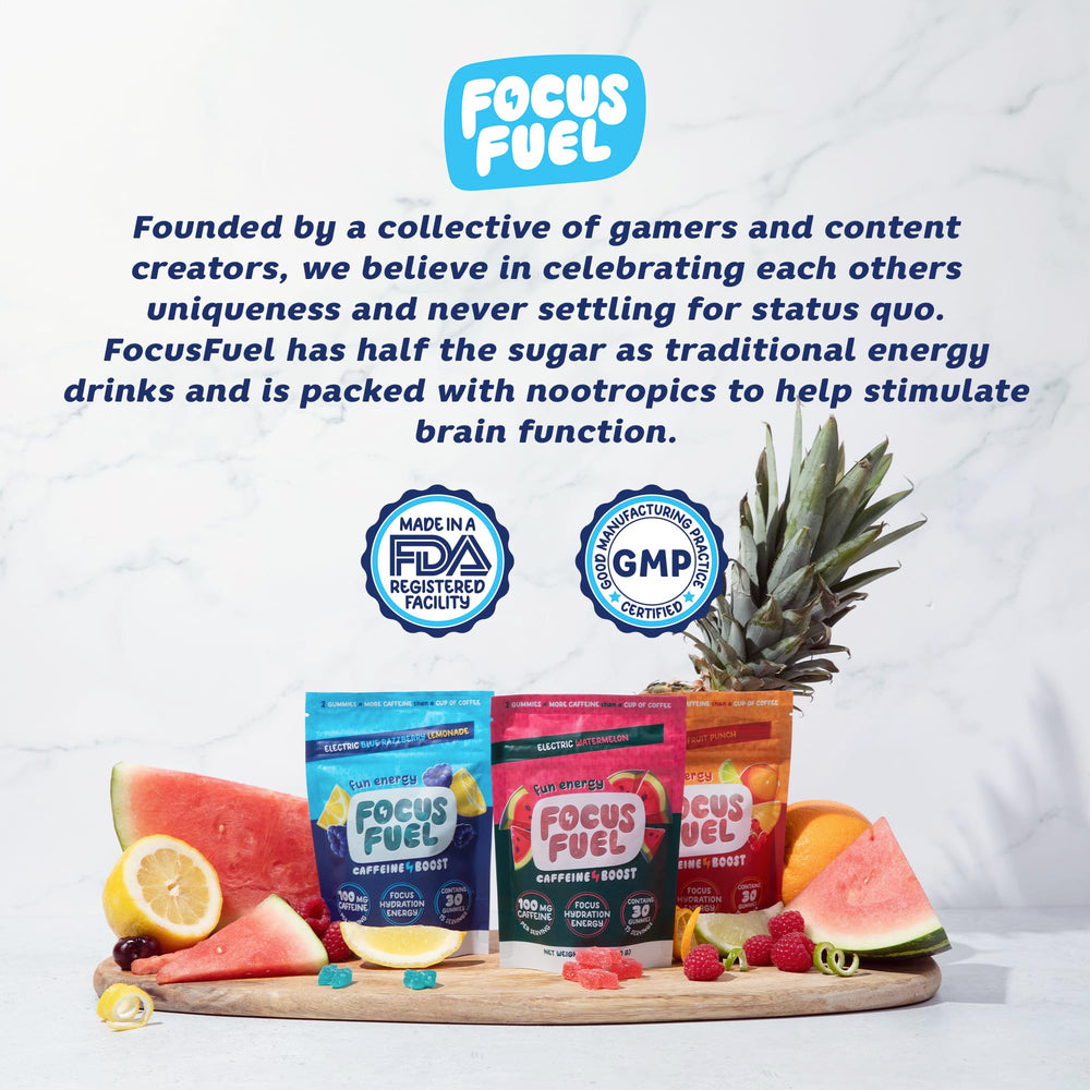 FocusFuel glossy chew texture close-up showing color and shine.