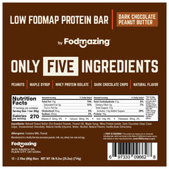 Close-up of Fodmazing Fodmap Bars showing dark chocolate chips