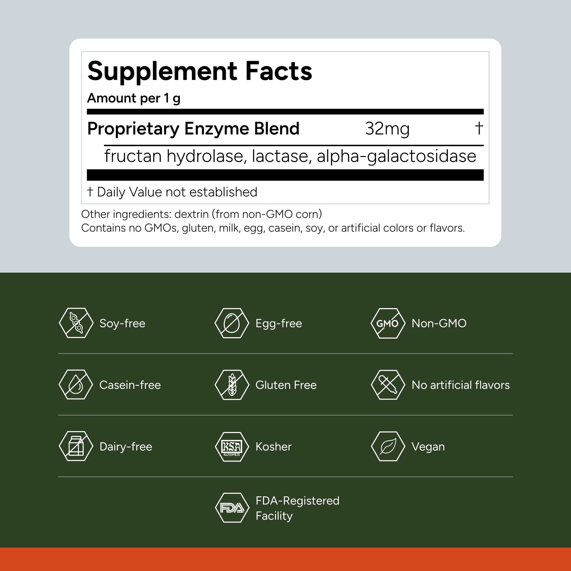 FODZYME satisfaction guarantee badge on packaging offering confidence.