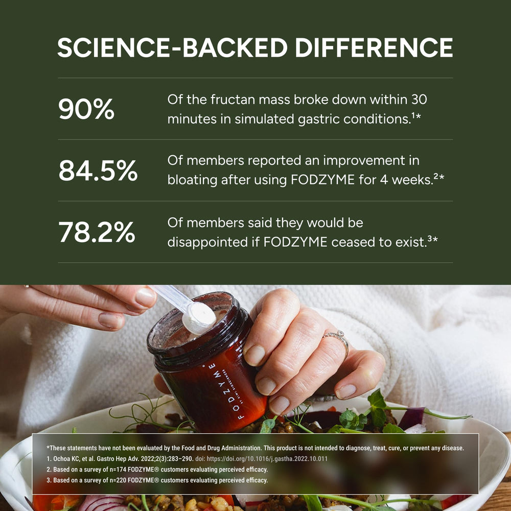 Pouring FODZYME into soup, improving comfort after meals