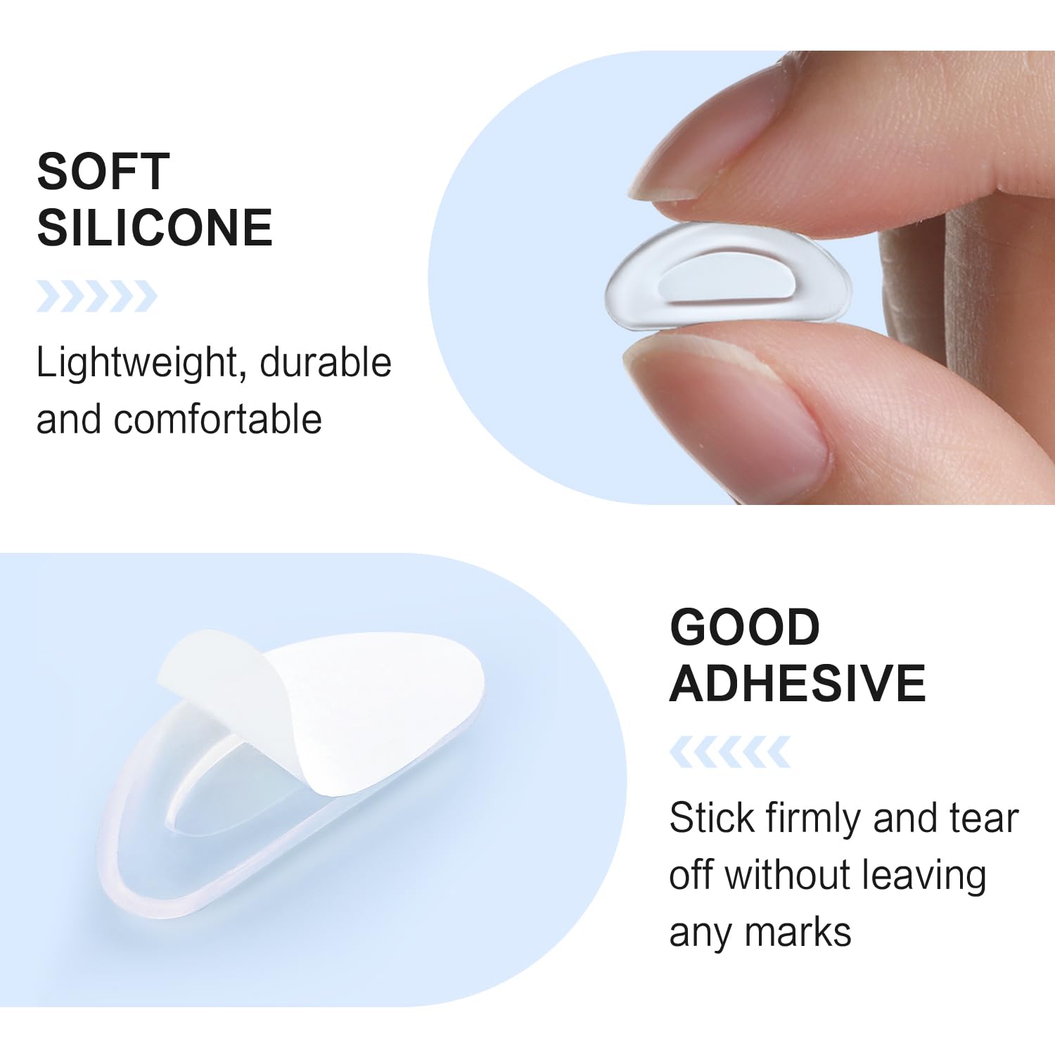 FOFALY anti-slip silicone nose pads keep glasses secure during workouts