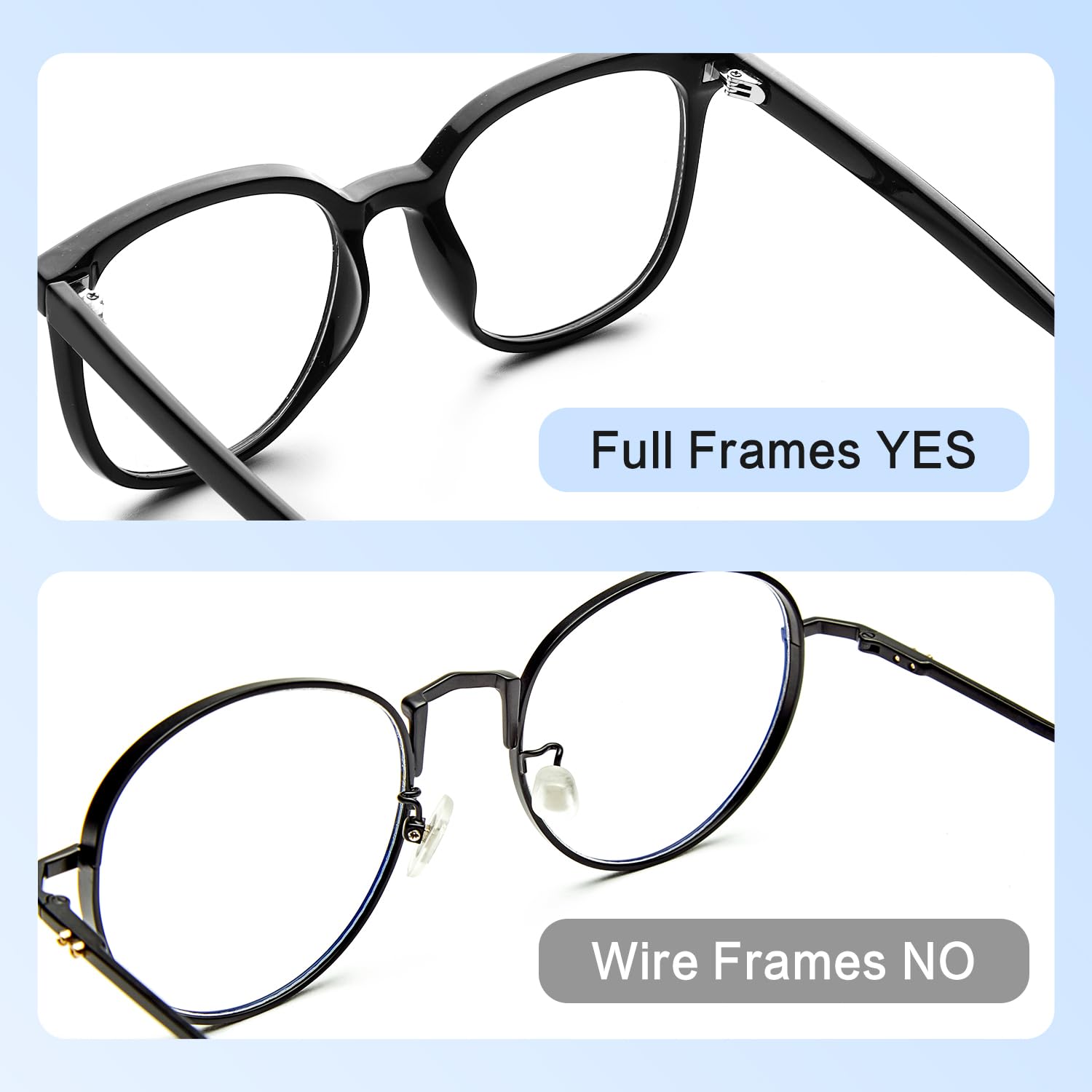 FOFALY compatible with most plastic frames and sunglasses for versatile wear