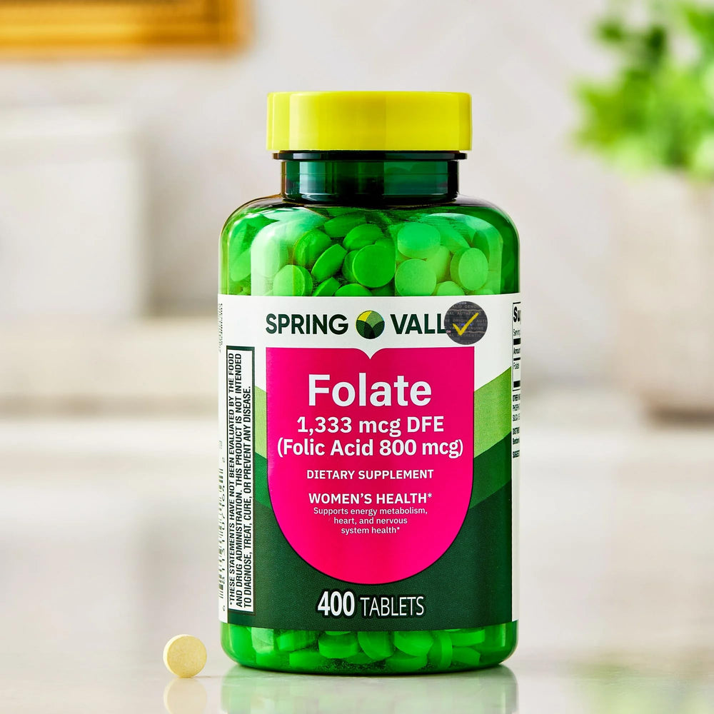 Easy-to-swallow Folate tablets support everyday energy