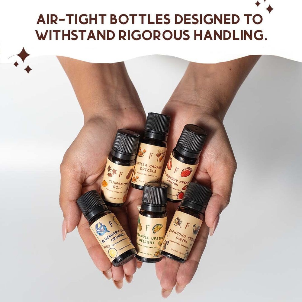Folkulture compact travel-friendly oil set fits bags for on-the-go aroma.