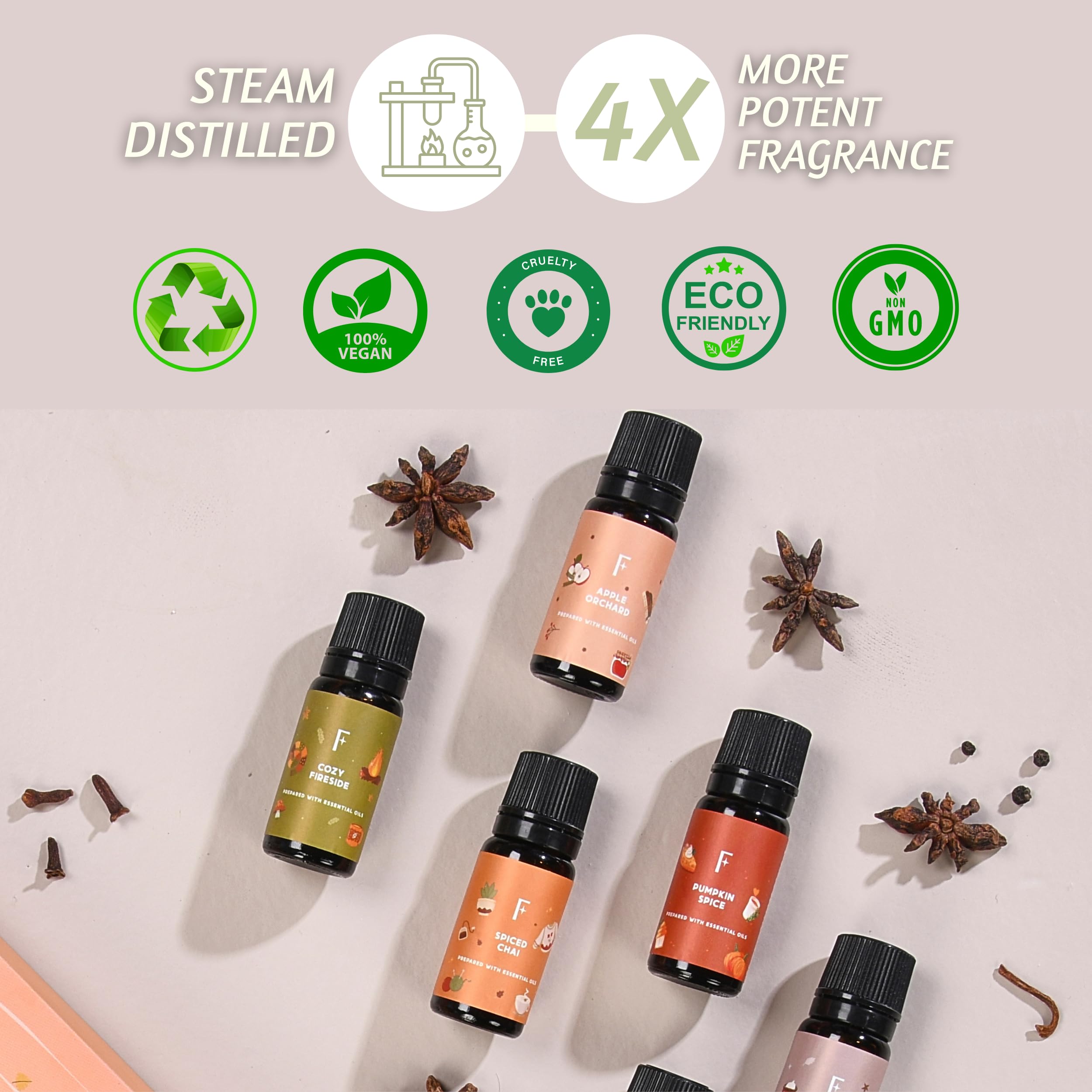 Folkulture fall oils set display image for a gift ready collection.