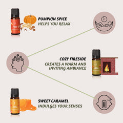 Folkulture spiced chai essential oil bottle ideal for fall home fragrance.
