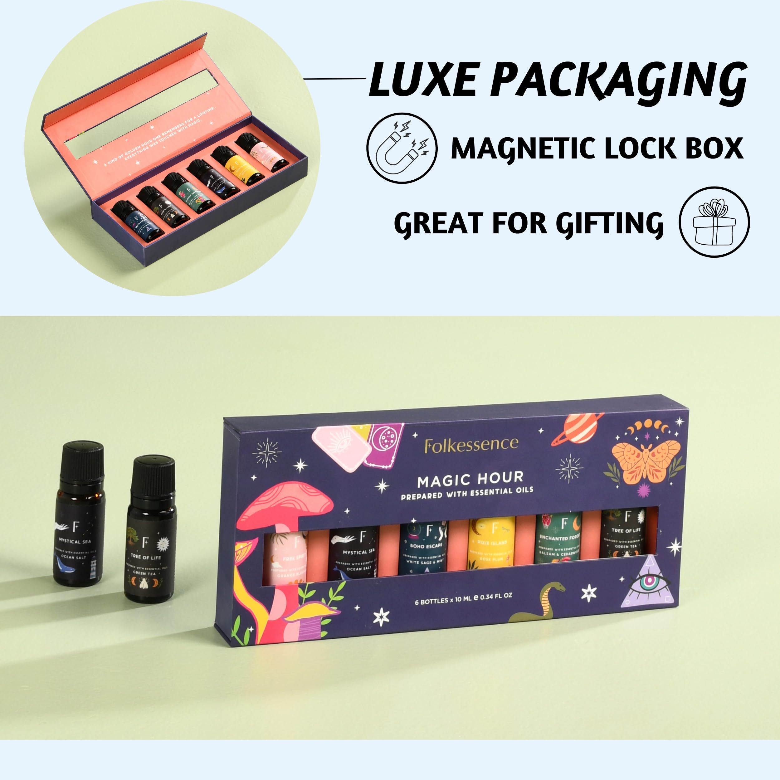 Folkulture value-pack-6-diffuser-oils showcases six versatile scents for home.