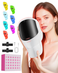 FOLOKE Red Light Therapy Mask with neck attachment delivers comprehensive anti aging coverage