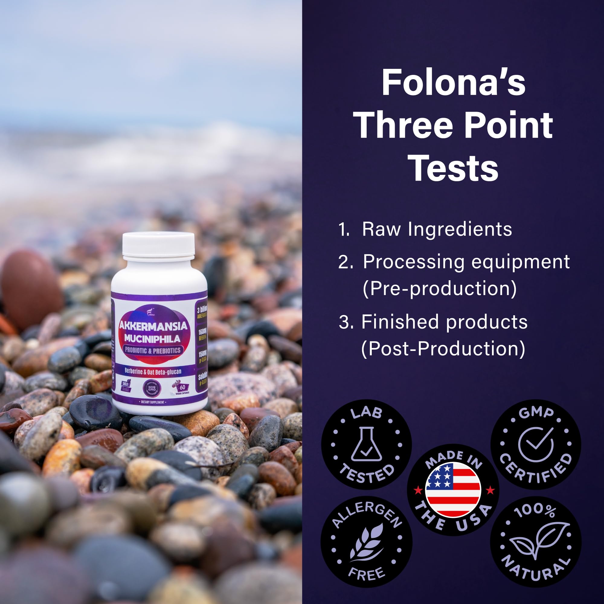 Folona packaging image of bottle and label conveying product trust