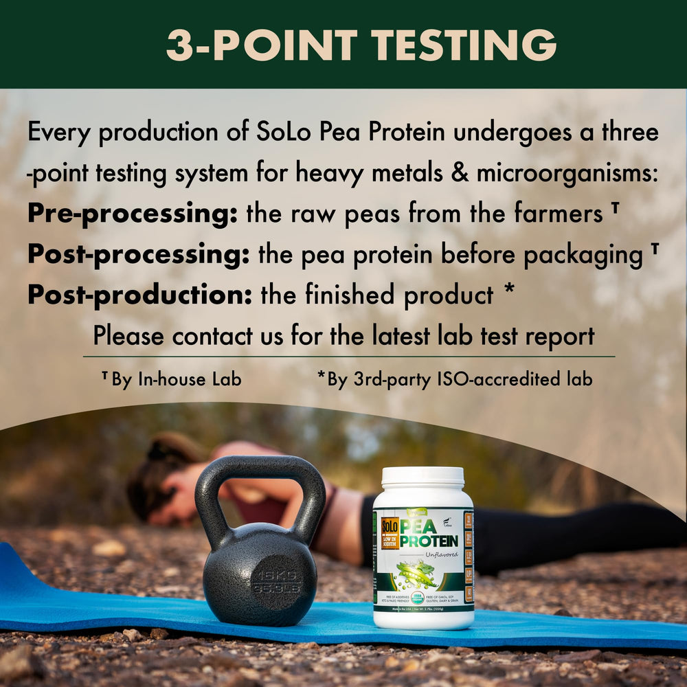 Folona Solo Organic Pea Protein on kitchen counter, suitable for keto and paleo.