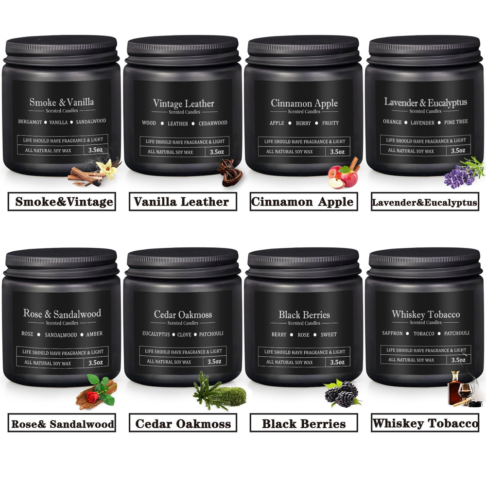 FOMICO soy wax candle with clean burn, eco friendly aroma.