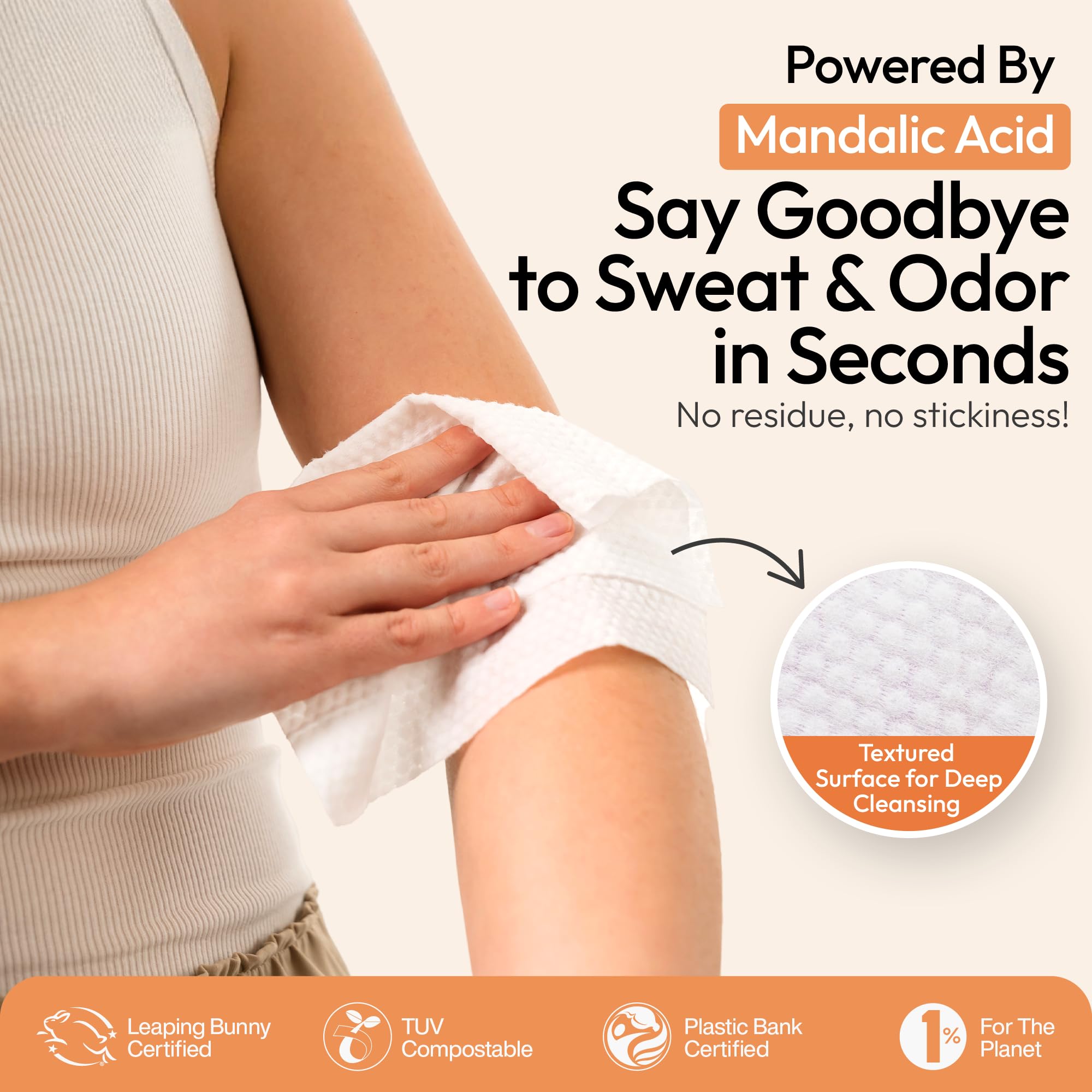 FOMIN hypoallergenic wipes safe for all skin types.