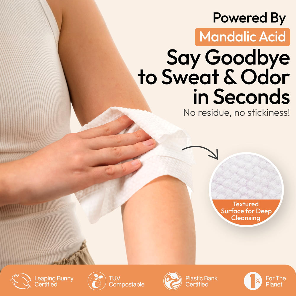 FOMIN hypoallergenic wipes safe for all skin types.