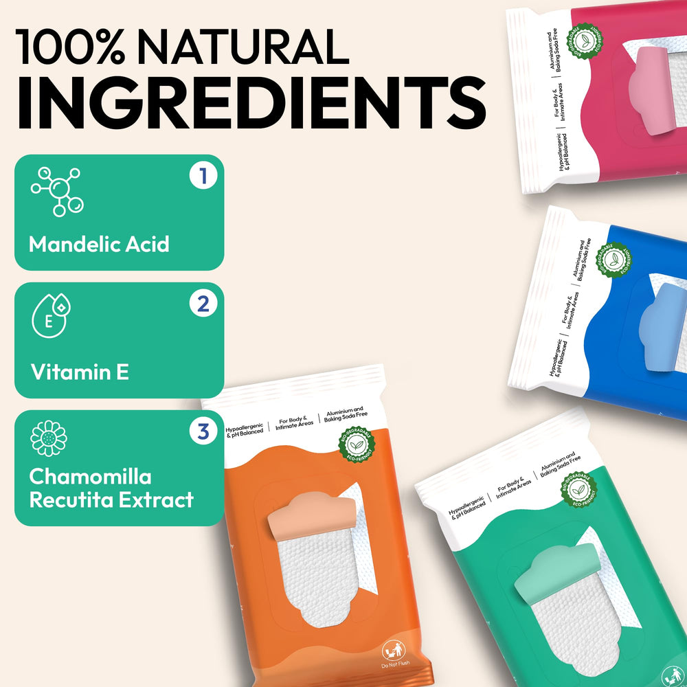 FOMIN Acidified Deodorant Wipes come in plastic-free packaging to reduce waste.