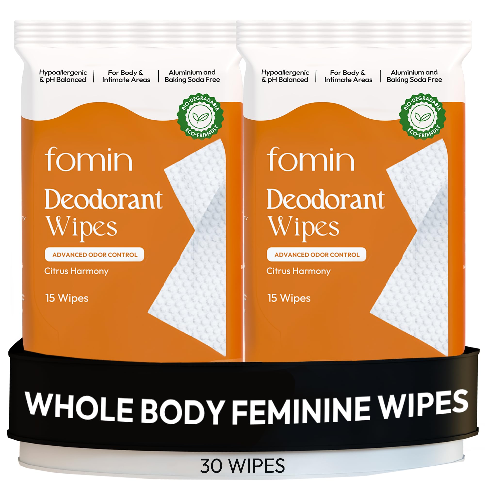 FOMIN Acidified Deodorant Wipes underarms quick freshness