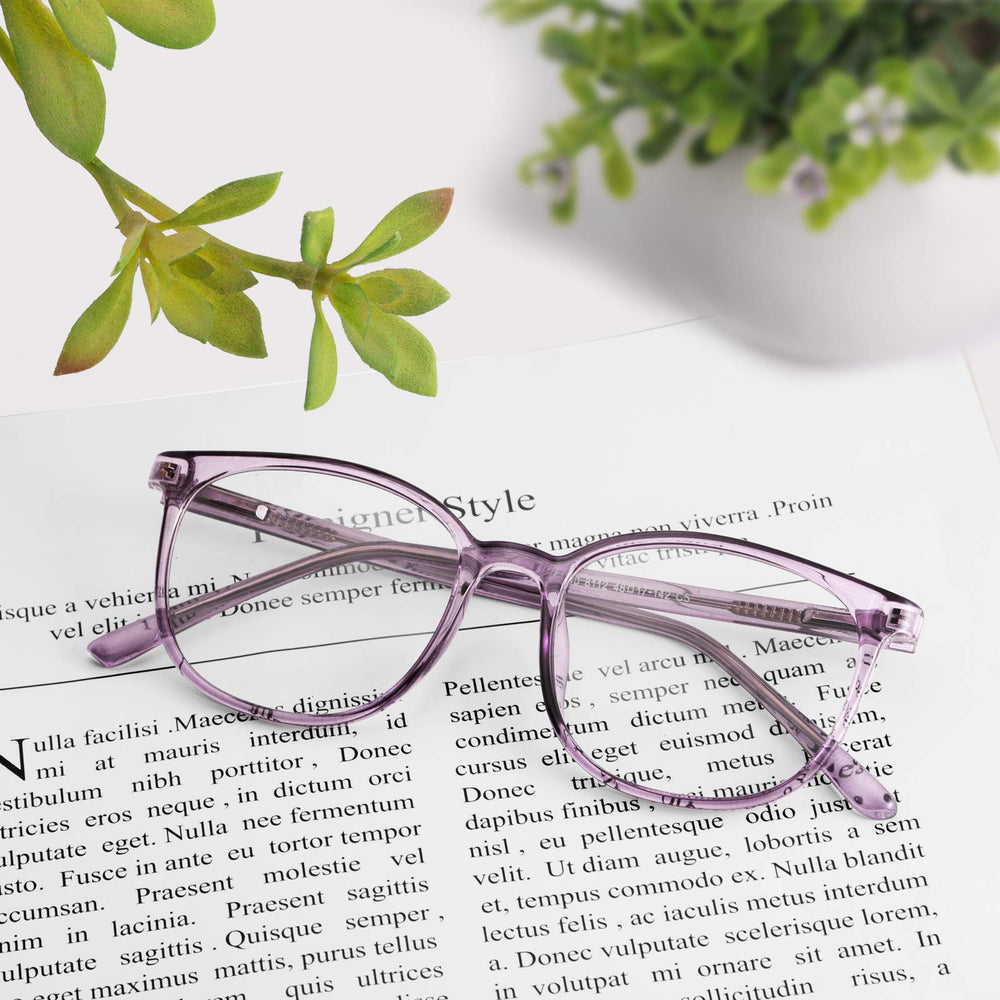 FONHCOO acetate frame with spring hinges for comfortable fit.