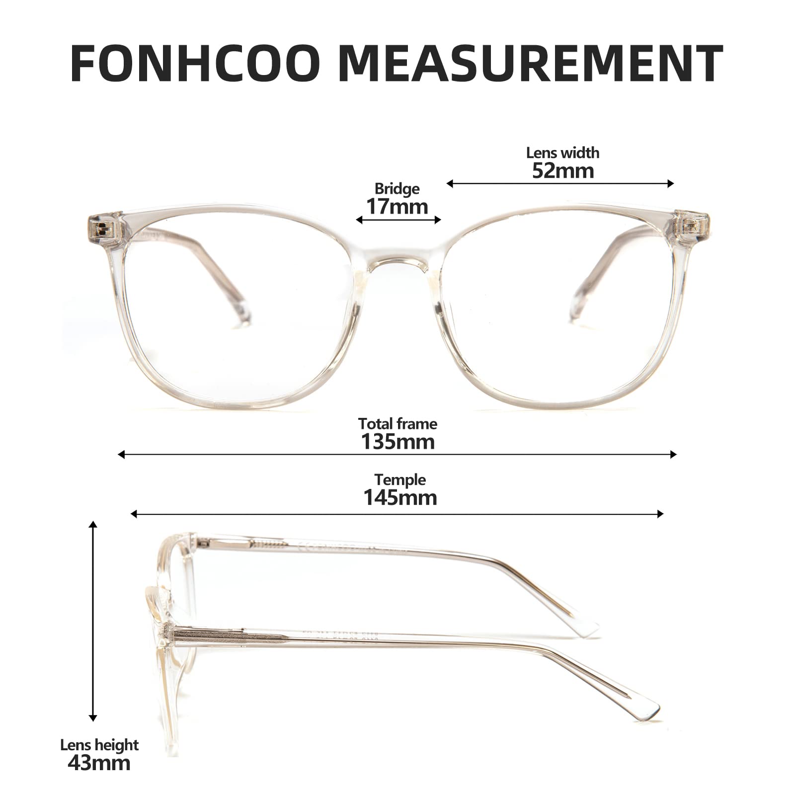 FONHCOO anti-reflective lens close-up with clear vision and accurate color.