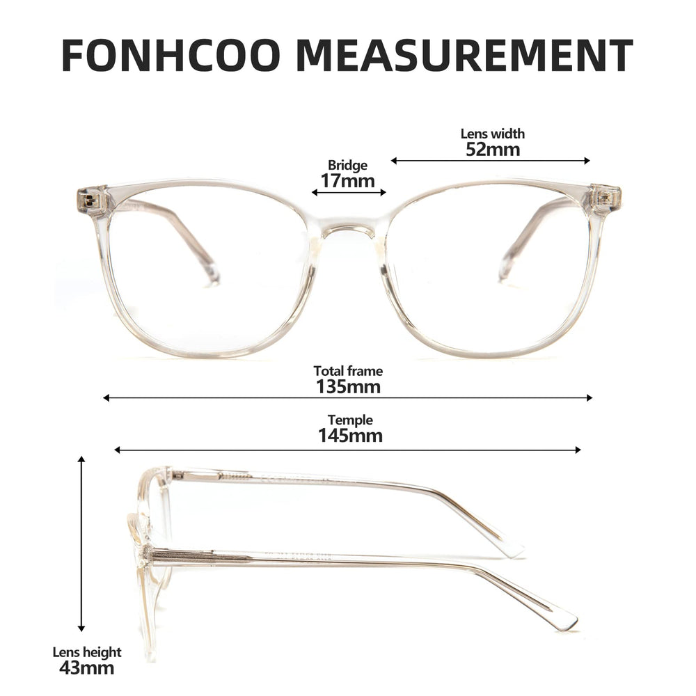 FONHCOO anti-reflective lens close-up with clear vision and accurate color.