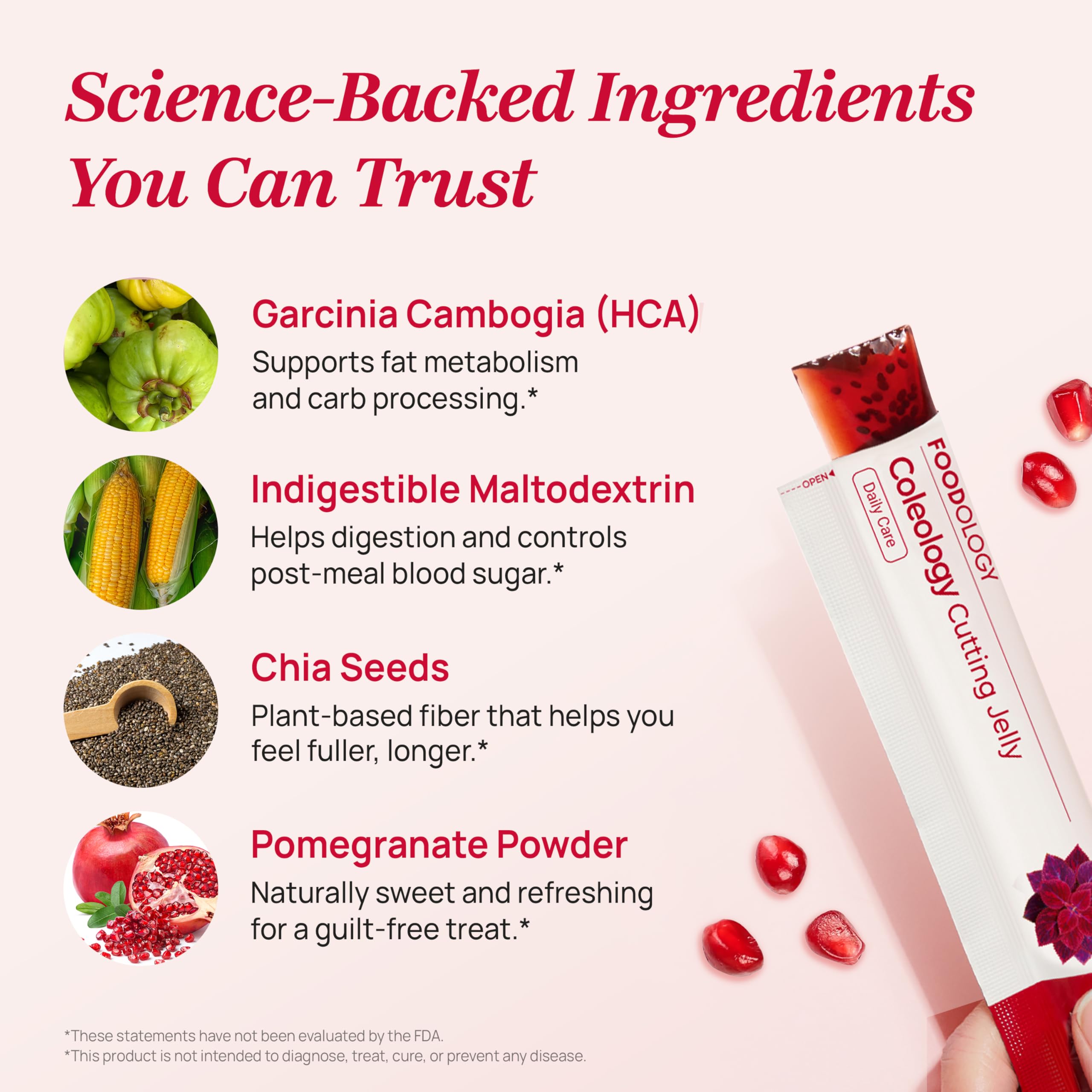 FOODOLOGY Coleology Chia seeds add texture and fullness to the jelly.