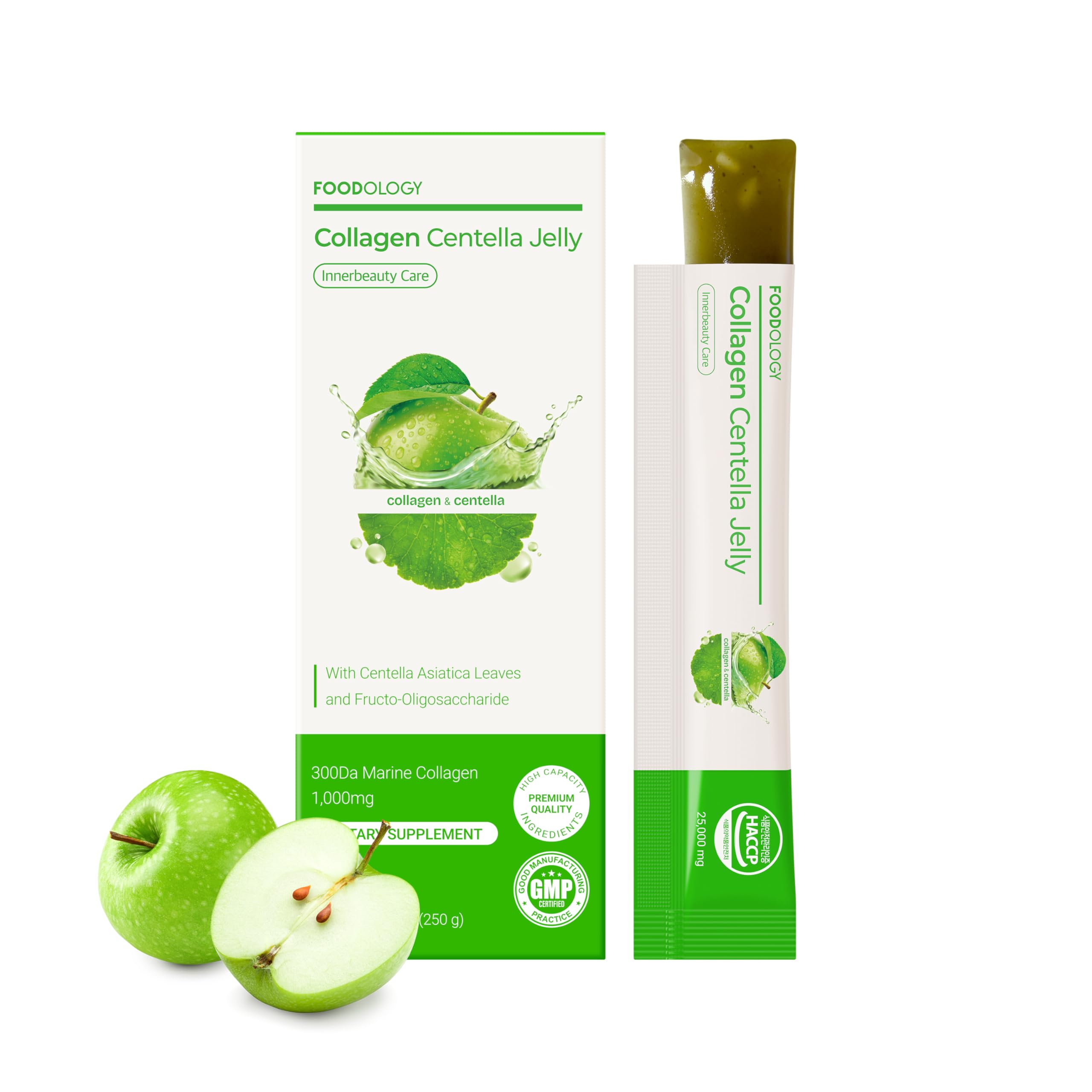FOODOLOGY Collagen Centella Jelly bottle on shelf for on-the-go hydration