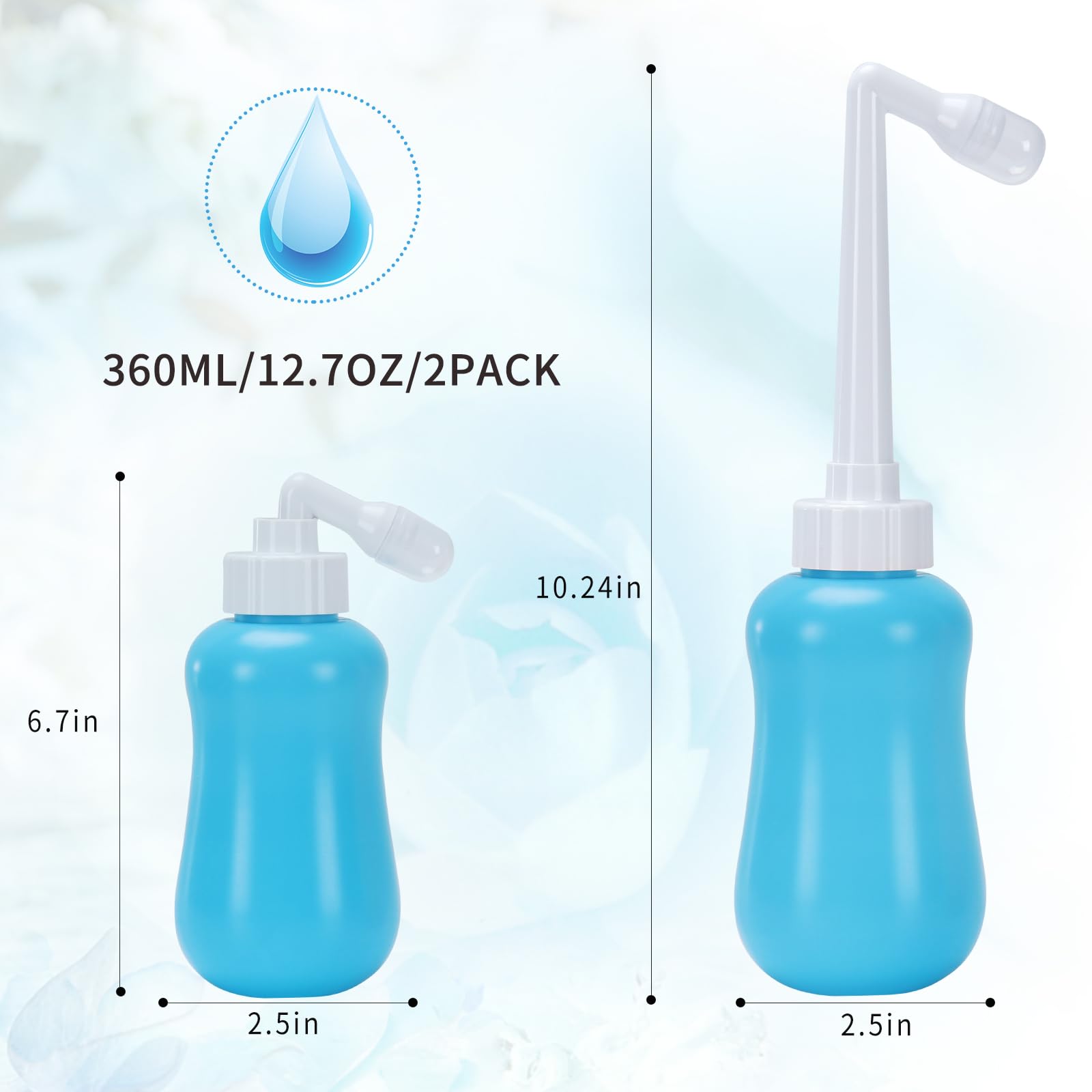 FOOFOO EVA material peri bottle designed for durability and easy rinsing.