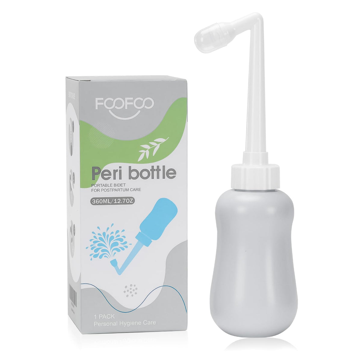 FOOFOO peri bottle gray cap, easy postnatal care use