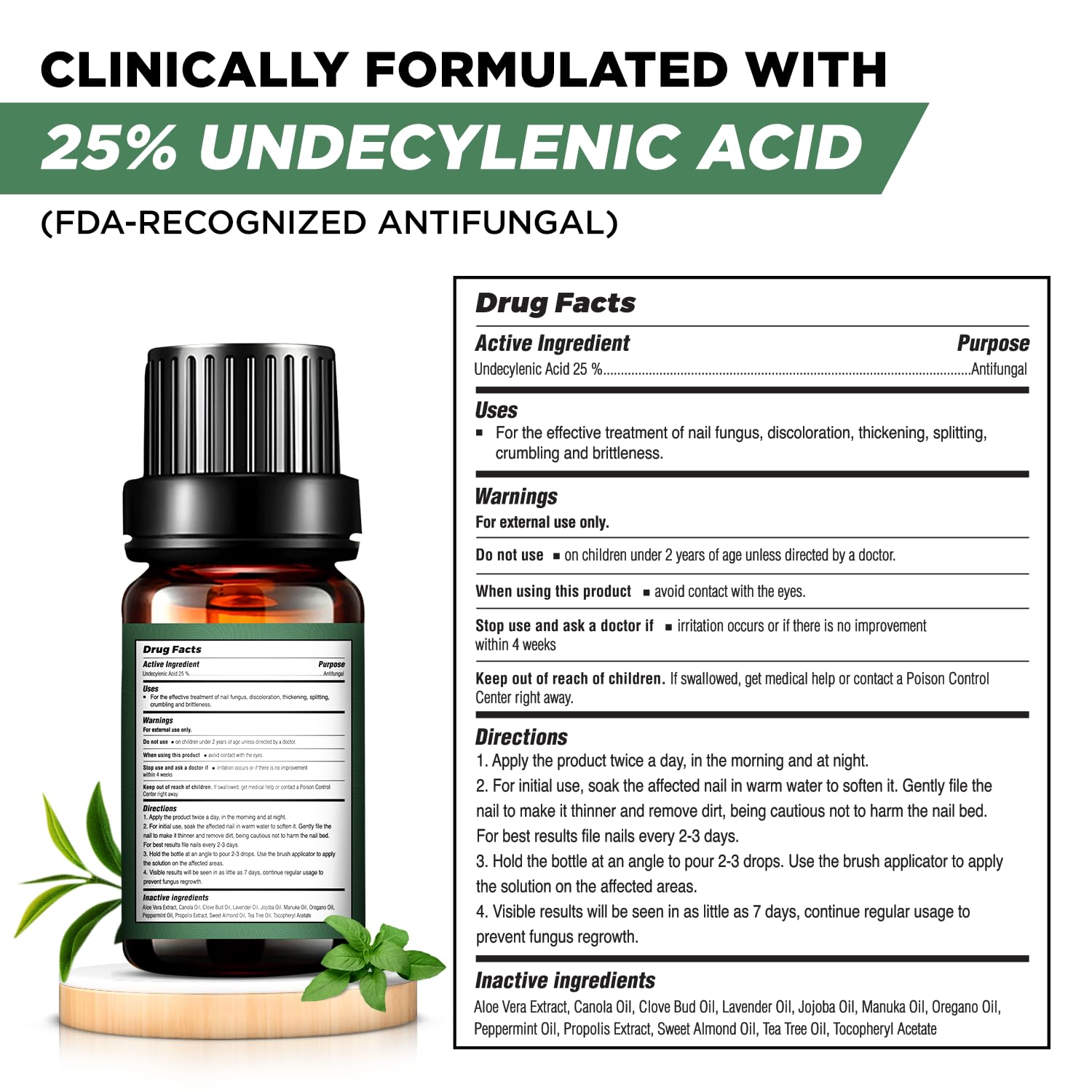 Foot Cure nail health glow after application on nail.