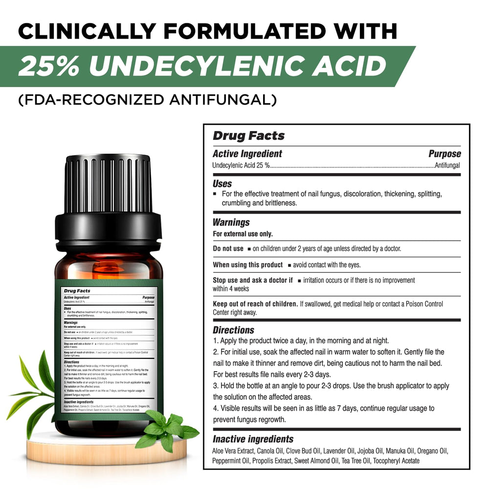 Foot Cure nail health glow after application on nail.