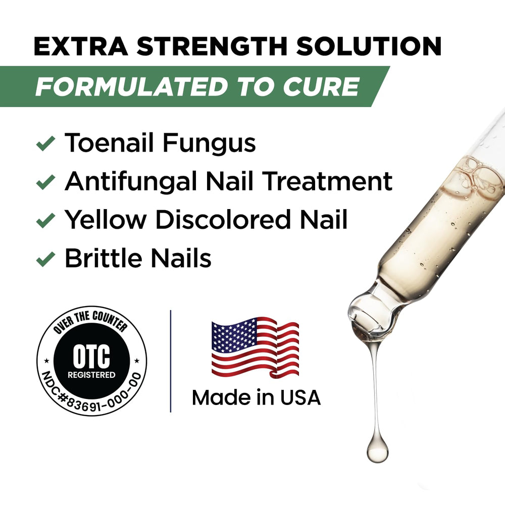 Foot Cure application brush for precise nail treatment.