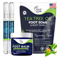 Foot Cure toenail fungus treatment main bottle targets discoloration and brittleness for stronger nails.