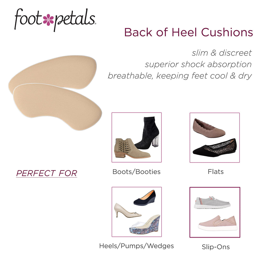 Foot Petals amortiguación de espuma: absorción suave que protege el talón.