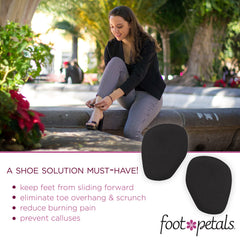 Foot Petals cushions worn inside boots to reduce rubbing