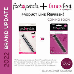 Foot Petals diseño Delgado para correas que rozan la piel con discreción.