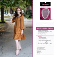 Foot Petals Gel Cushioning improves shock absorption for long-wear heels.
